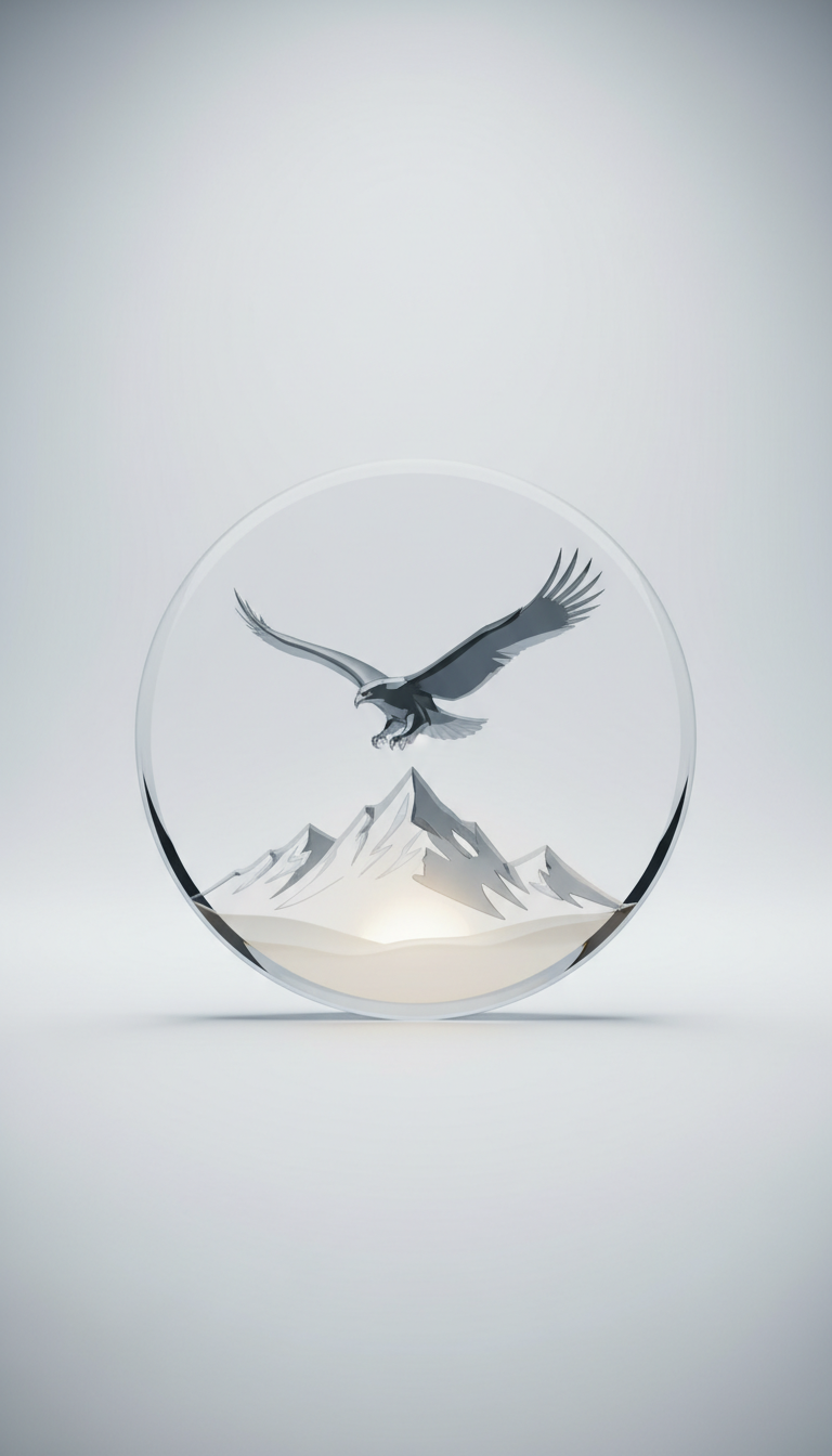 Circular 3D-Etched Commemorative Crystal Plaque