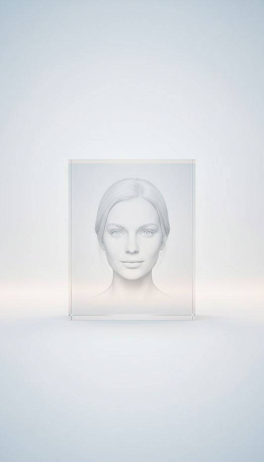Rectangular Crystal Block with 3D Portrait