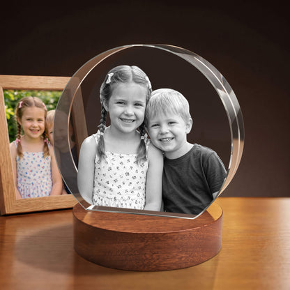3D Crystal Round Stepped Crystal Disc Personalized Graduation Gift