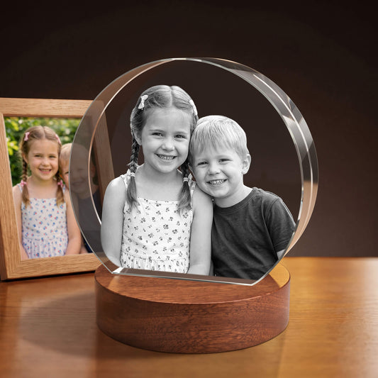 3D Crystal Round Stepped Crystal Disc