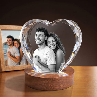 3D Crystal New Heart Personalized Graduation Gift
