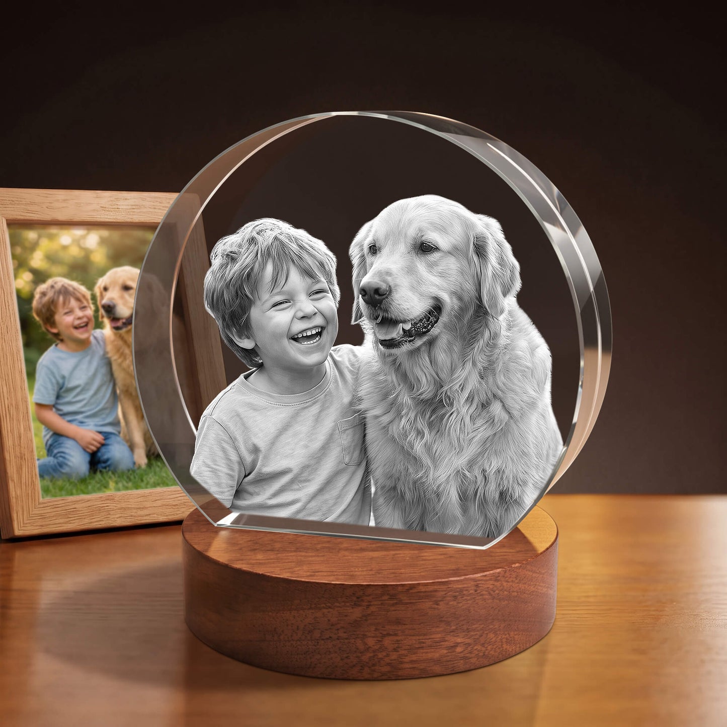 3D Crystal Round Stepped Crystal Disc Personalized Graduation Gift