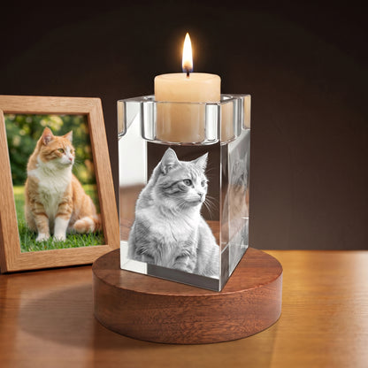 3D Crystal Candleholder Personalized Graduation Gift