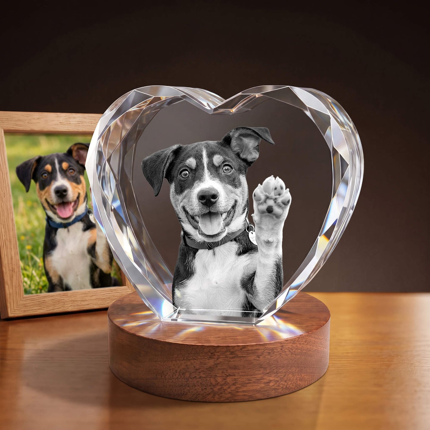3D Crystal New Heart Personalized Graduation Gift