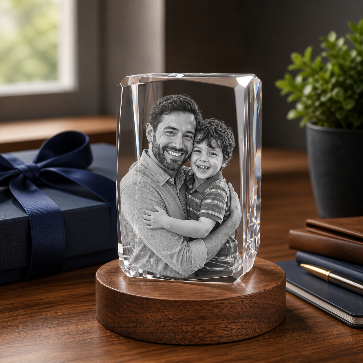 3D Crystal 24-Faceted Father's Day Gift for Dad lifestyle image 1