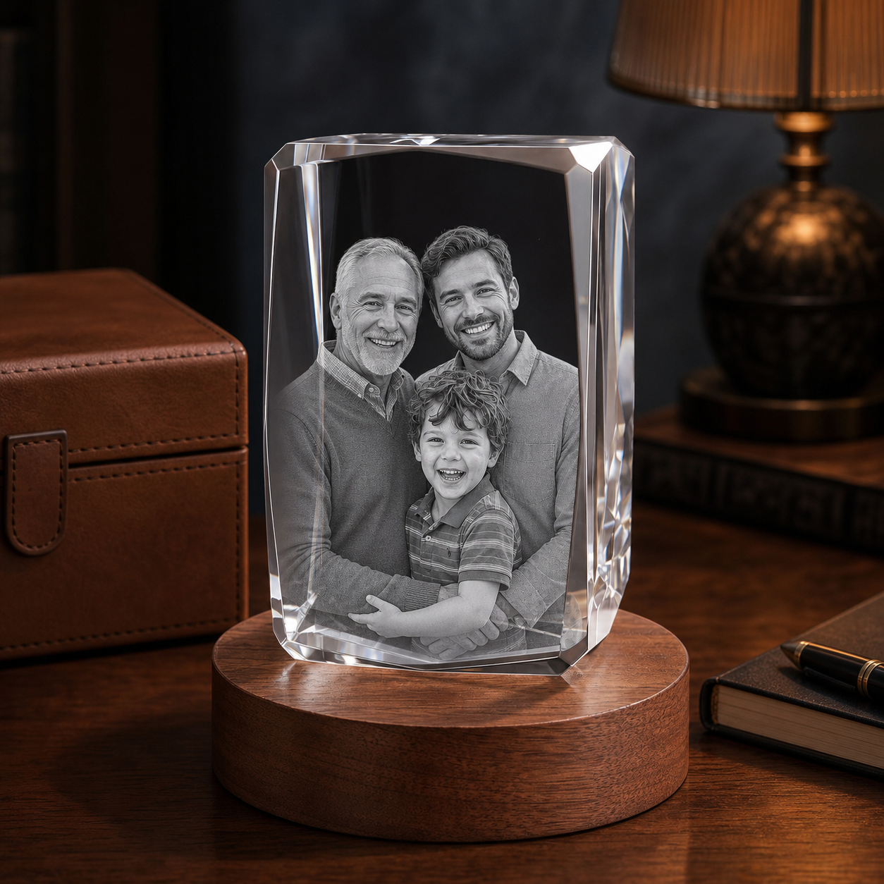 3D Crystal 24-Faceted Father's Day Gift for Dad lifestyle image 2
