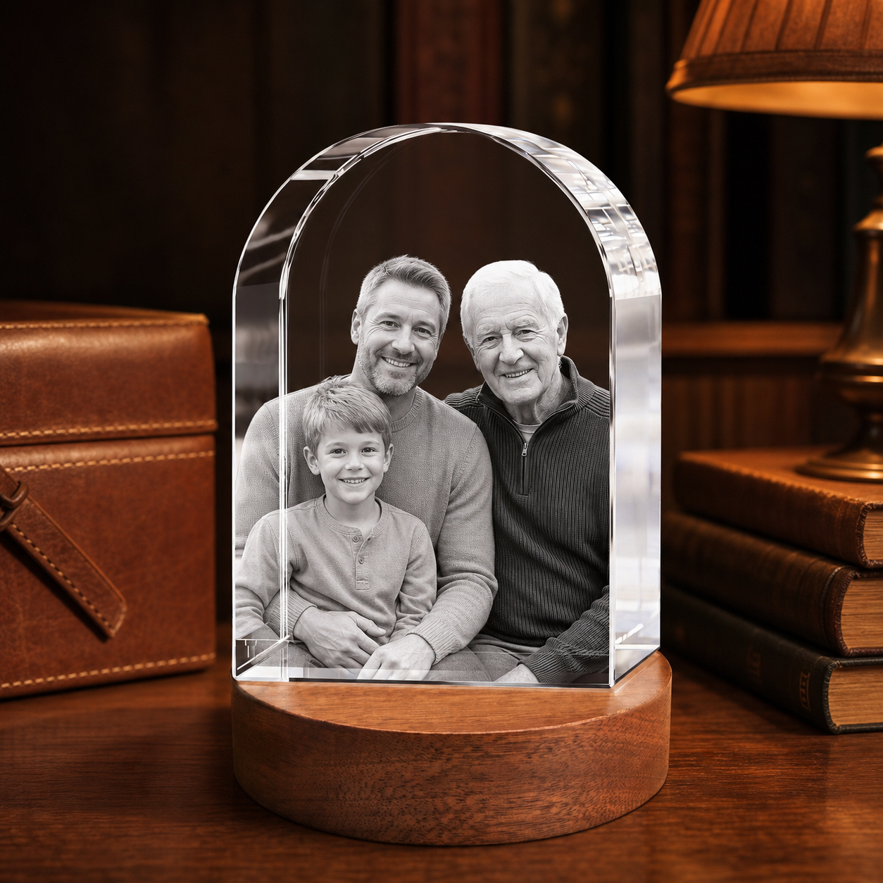 3D Crystal Arch Father's Day Gift for Dad lifestyle image 2