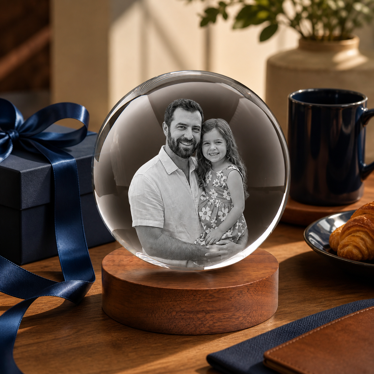 3D Crystal Ball Father's Day Gift for Dad lifestyle image 1