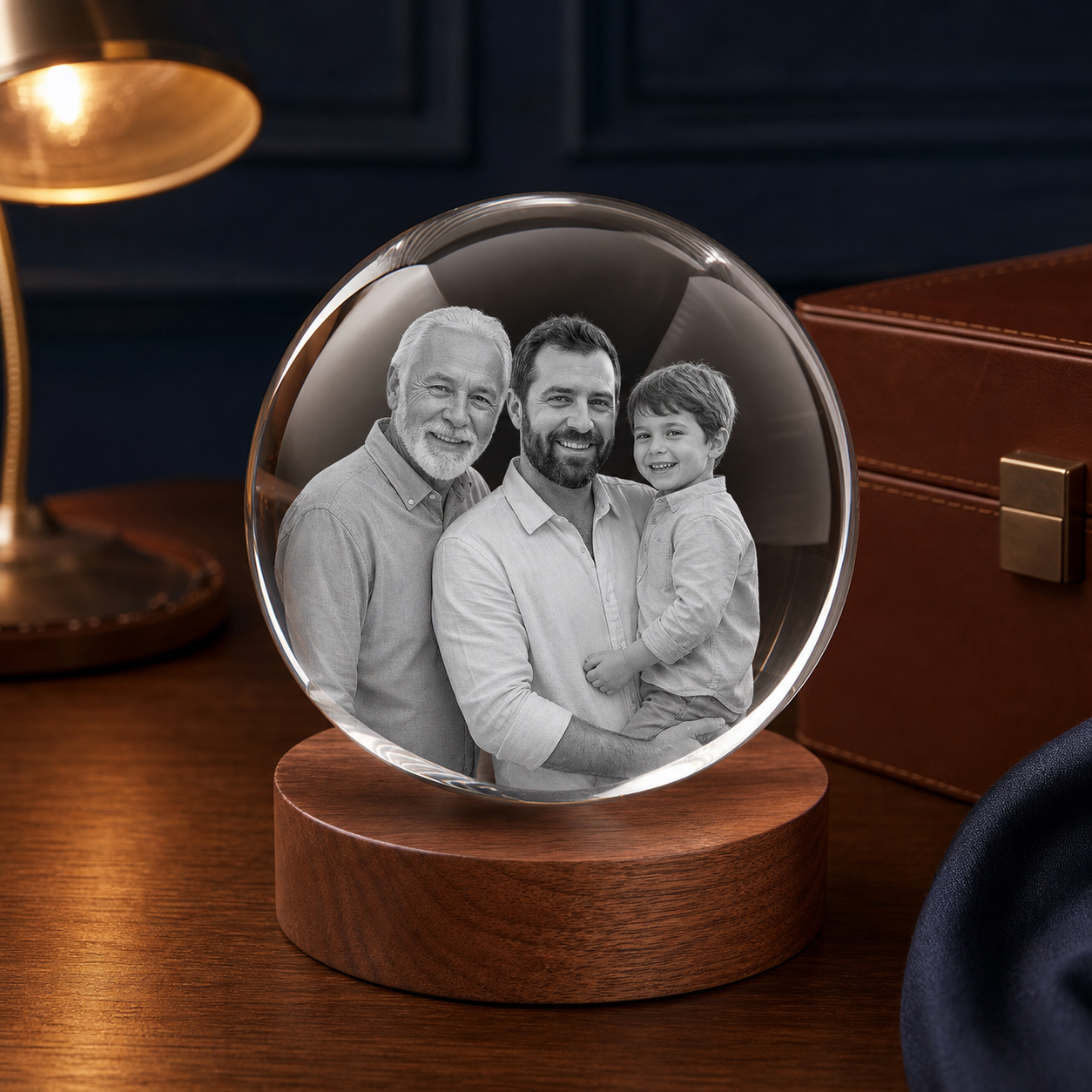 3D Crystal Ball Father's Day Gift for Dad lifestyle image 2