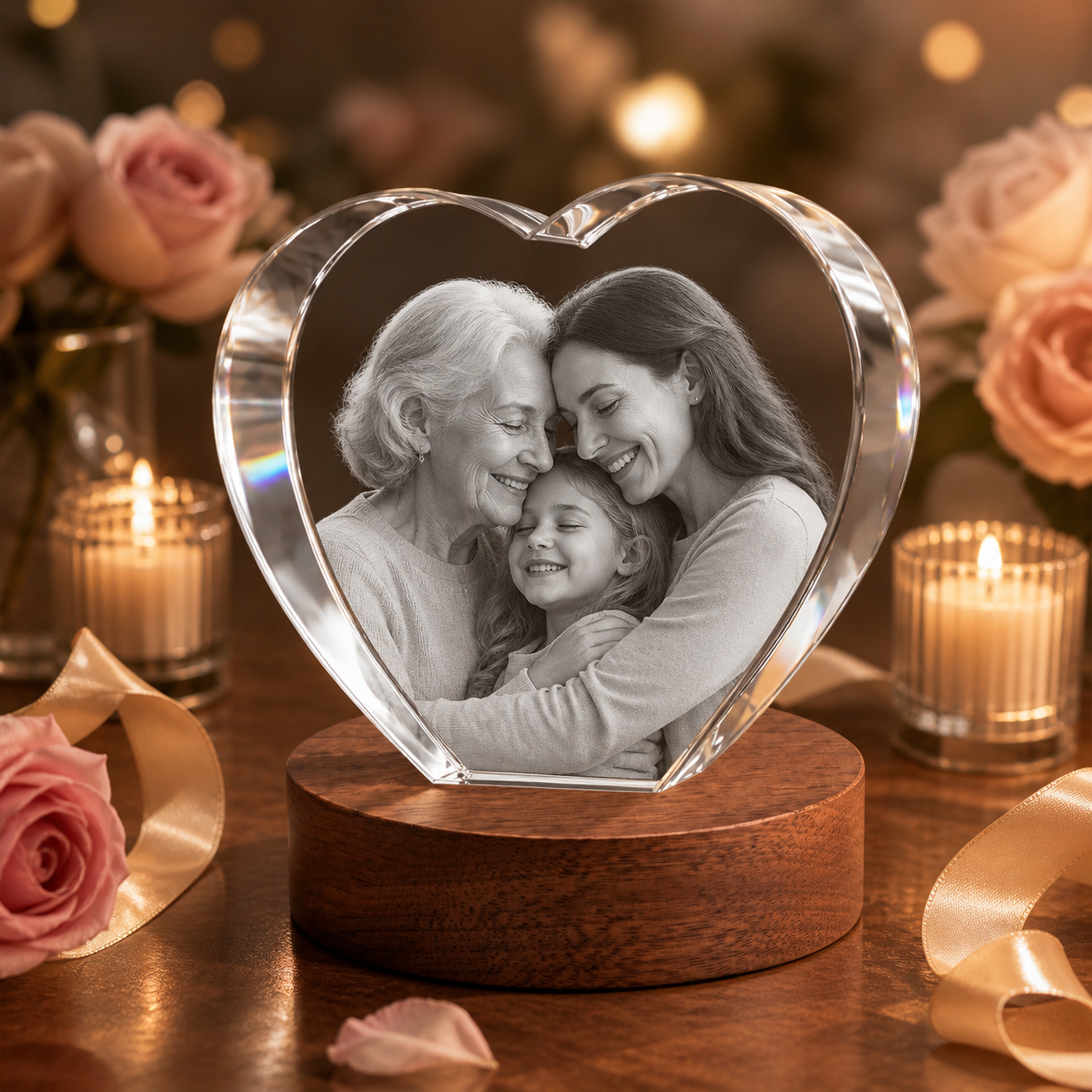 3D Crystal Heart Mother's Day Gift for Mom lifestyle image 2