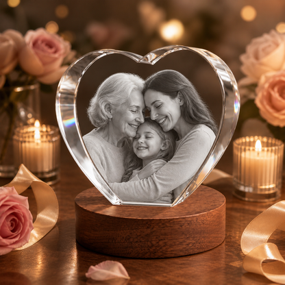 3D Crystal Heart Mother's Day Gift for Mom lifestyle image 2