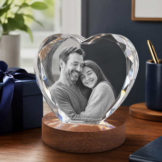 3D Crystal New Heart Father's Day Gift for Dad lifestyle image 1