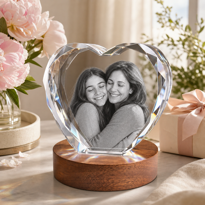 3D Crystal New Heart Mother's Day Gift for Mom lifestyle image 1