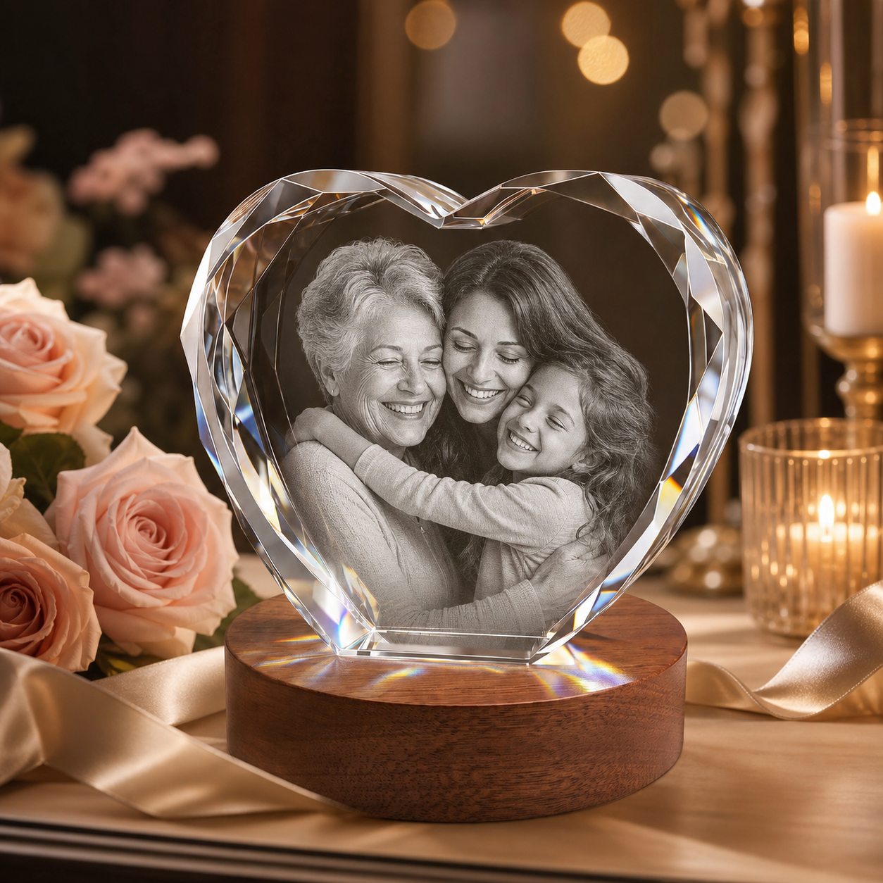 3D Crystal New Heart Mother's Day Gift for Mom lifestyle image 2