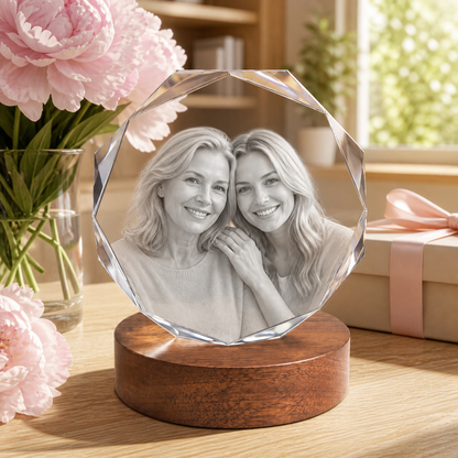 3D Crystal Octagon Mother's Day Gift for Mom lifestyle image 1