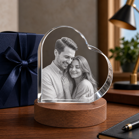 3D Crystal Special Heart Father's Day Gift for Dad lifestyle image 1