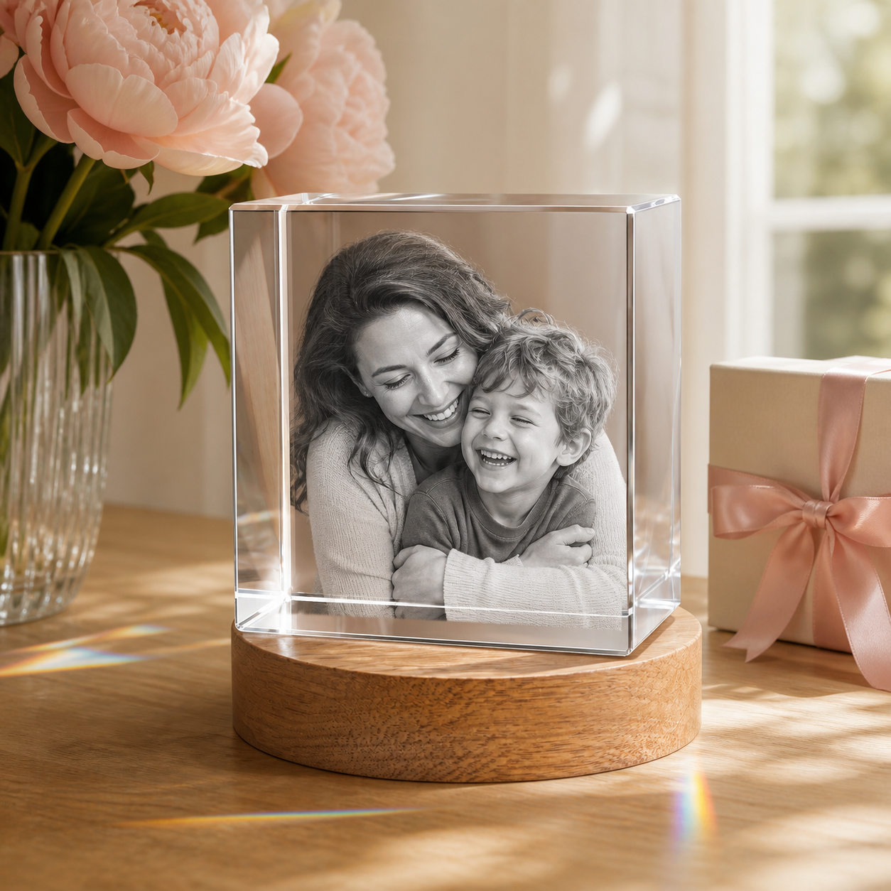 3D Crystal Square Mother's Day Gift for Mom lifestyle image 1