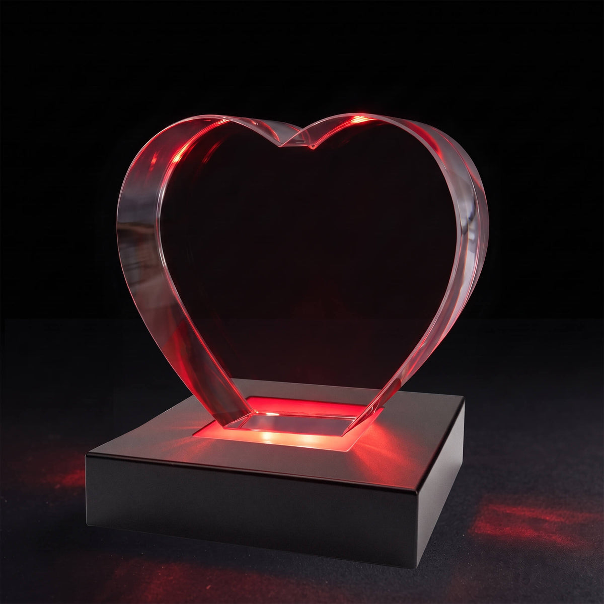Black Square LED Crystal Base