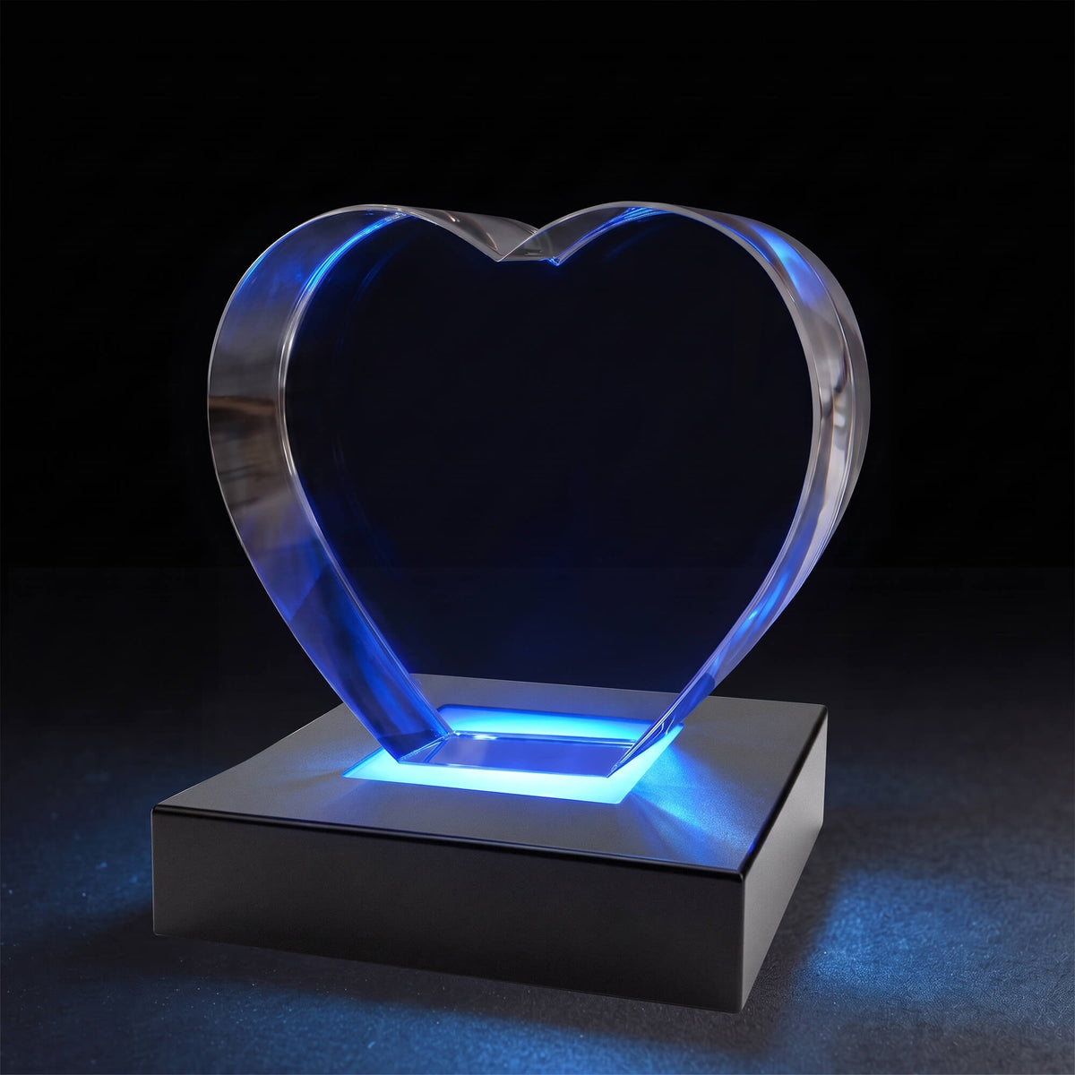 Black Square LED Crystal Base