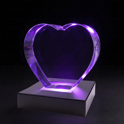 Black Square LED Crystal Base