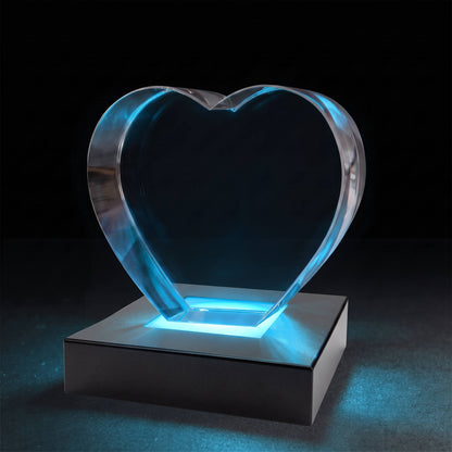 Black Square LED Crystal Base