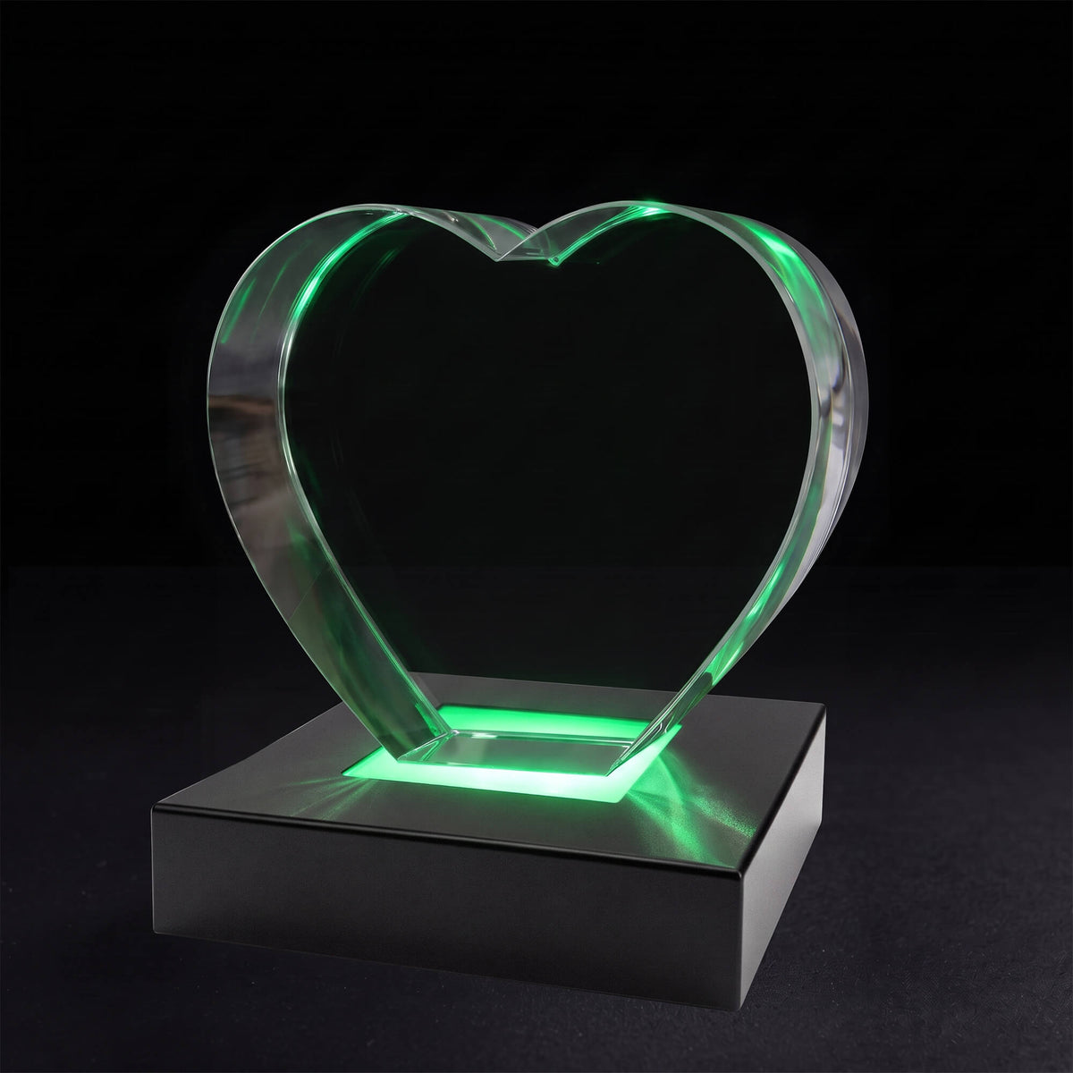 Black Square LED Crystal Base