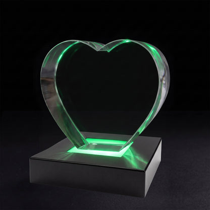 Black Square LED Crystal Base