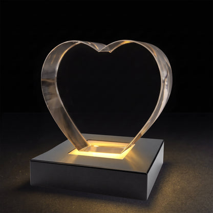 Black Square LED Crystal Base