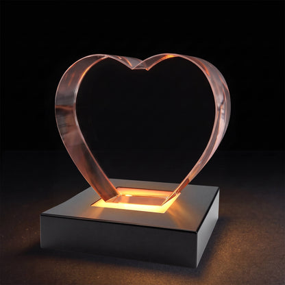 Black Square LED Crystal Base