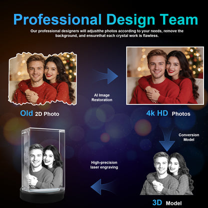 3D Crystal Rectangle Personalized Graduation Gift