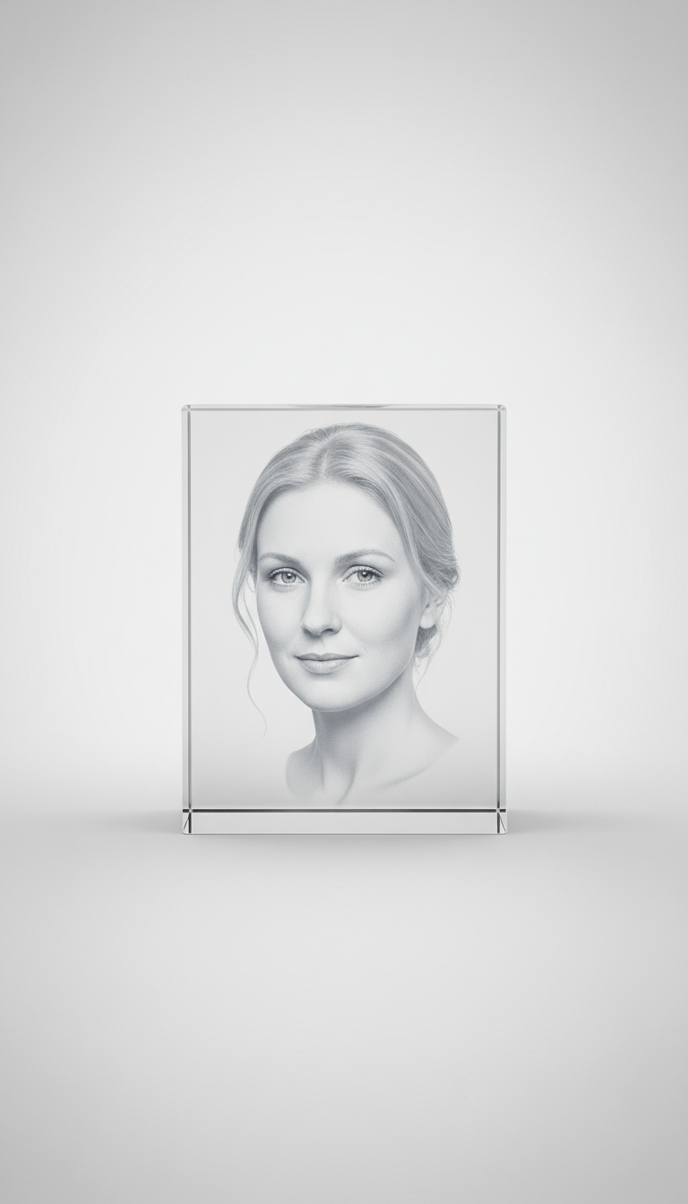 Rectangular Portrait Crystal Keepsake