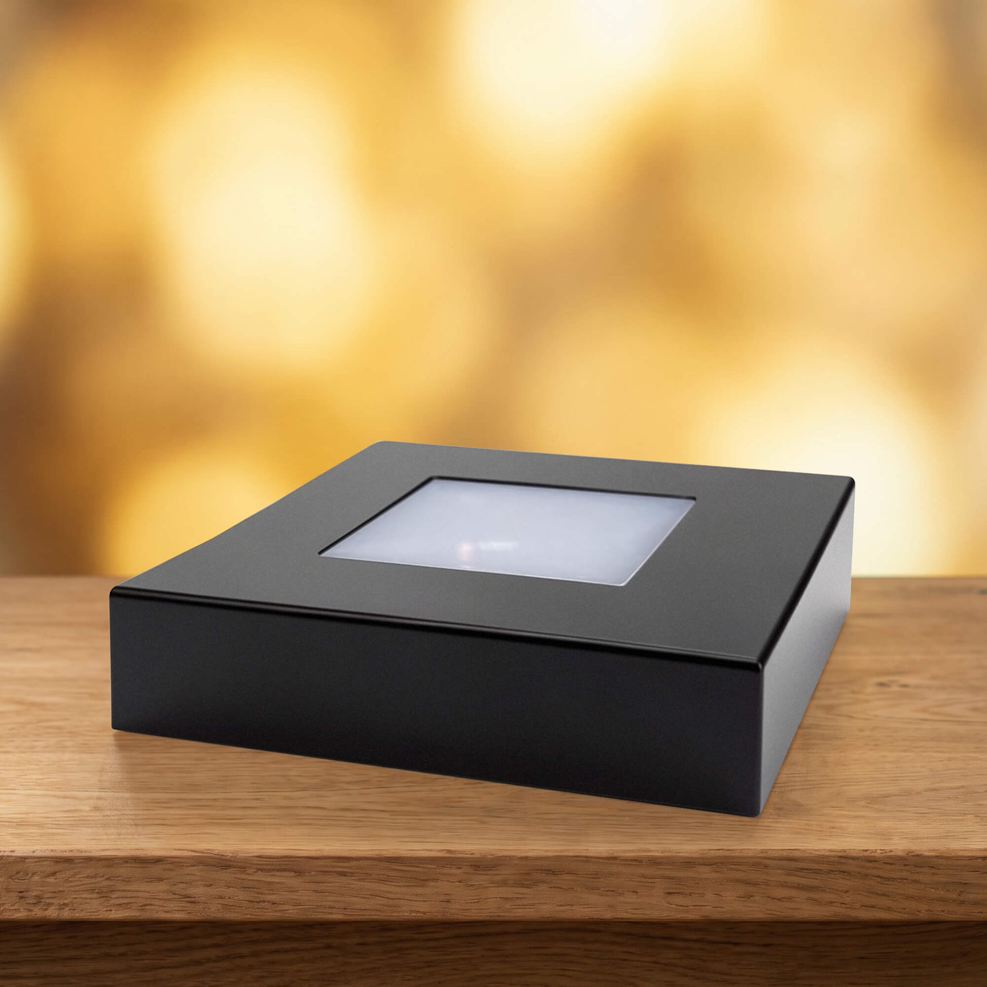 Black Square LED Crystal Base