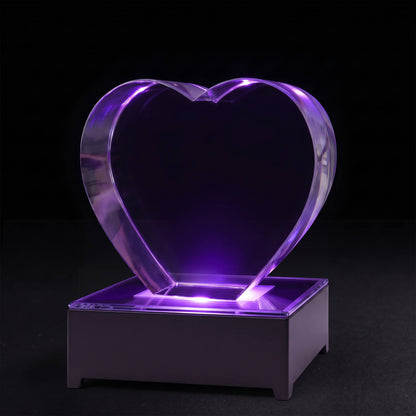 Black Rectangular LED Crystal Base