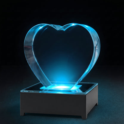 Black Rectangular LED Crystal Base