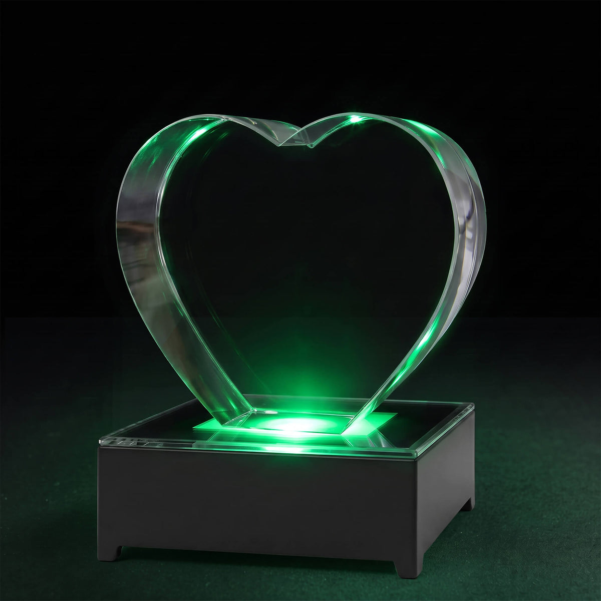 Black Rectangular LED Crystal Base