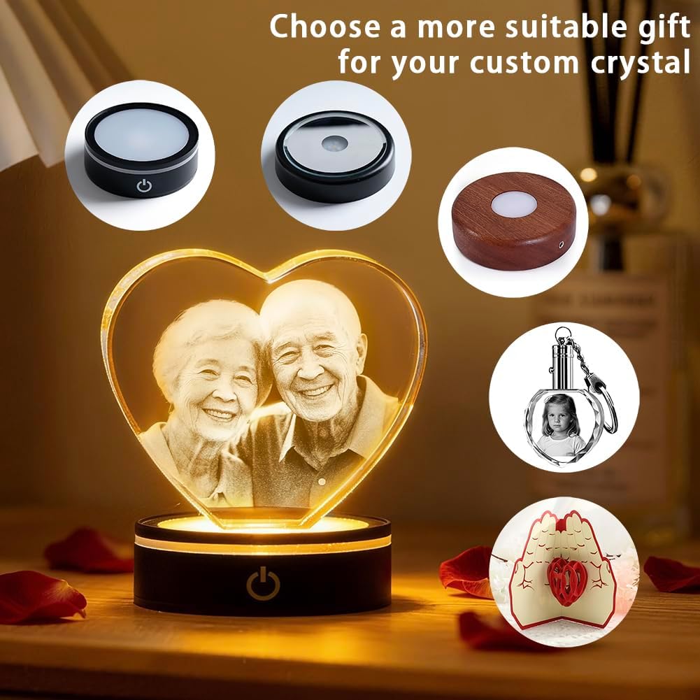 3D Crystal Heart Personalized Graduation Gift
