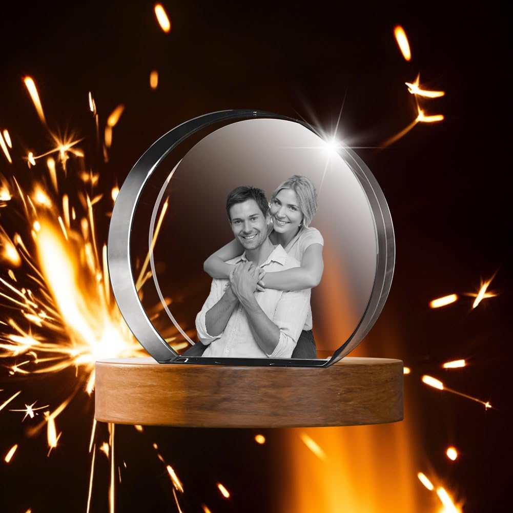 3D Crystal Round Stepped Crystal Disc Personalized Graduation Gift