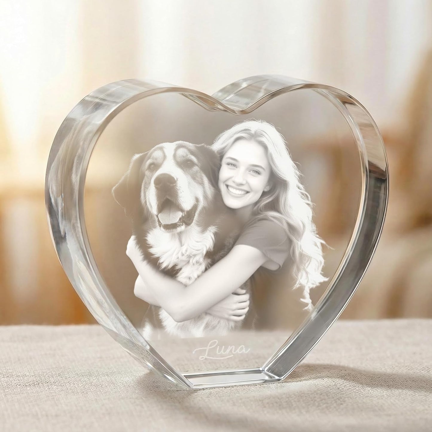 3D Crystal Heart Personalized Graduation Gift