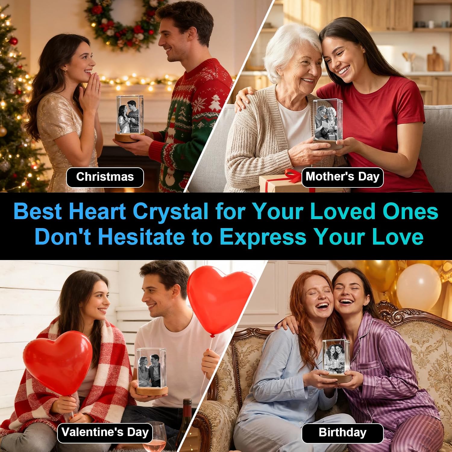 3D Crystal Photo Memorial Gift for Loss of Dog - Personalized Pet Keepsake, Rainbow Bridge Sympathy Gift for Dog Cat Horse Owners, Rectangle Laser Etched Crystal,Thoughtful Animal Photo Gift S
