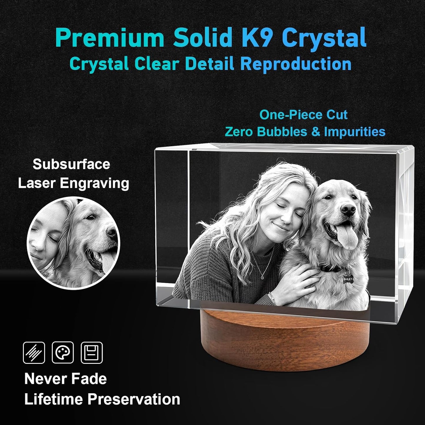 3D Crystal Rectangle Personalized Graduation Gift