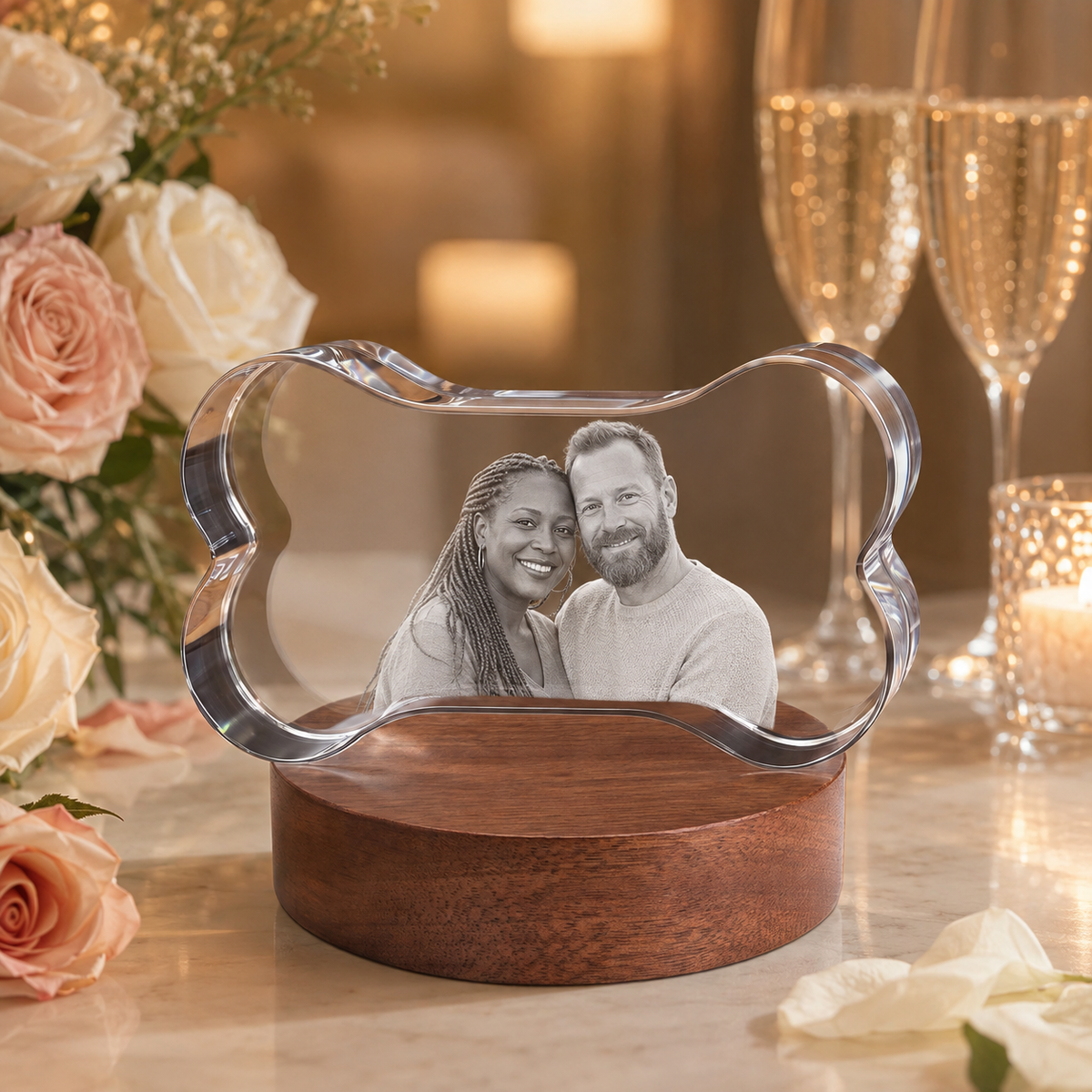 3d crystal bone personalized anniversary gift hero image
