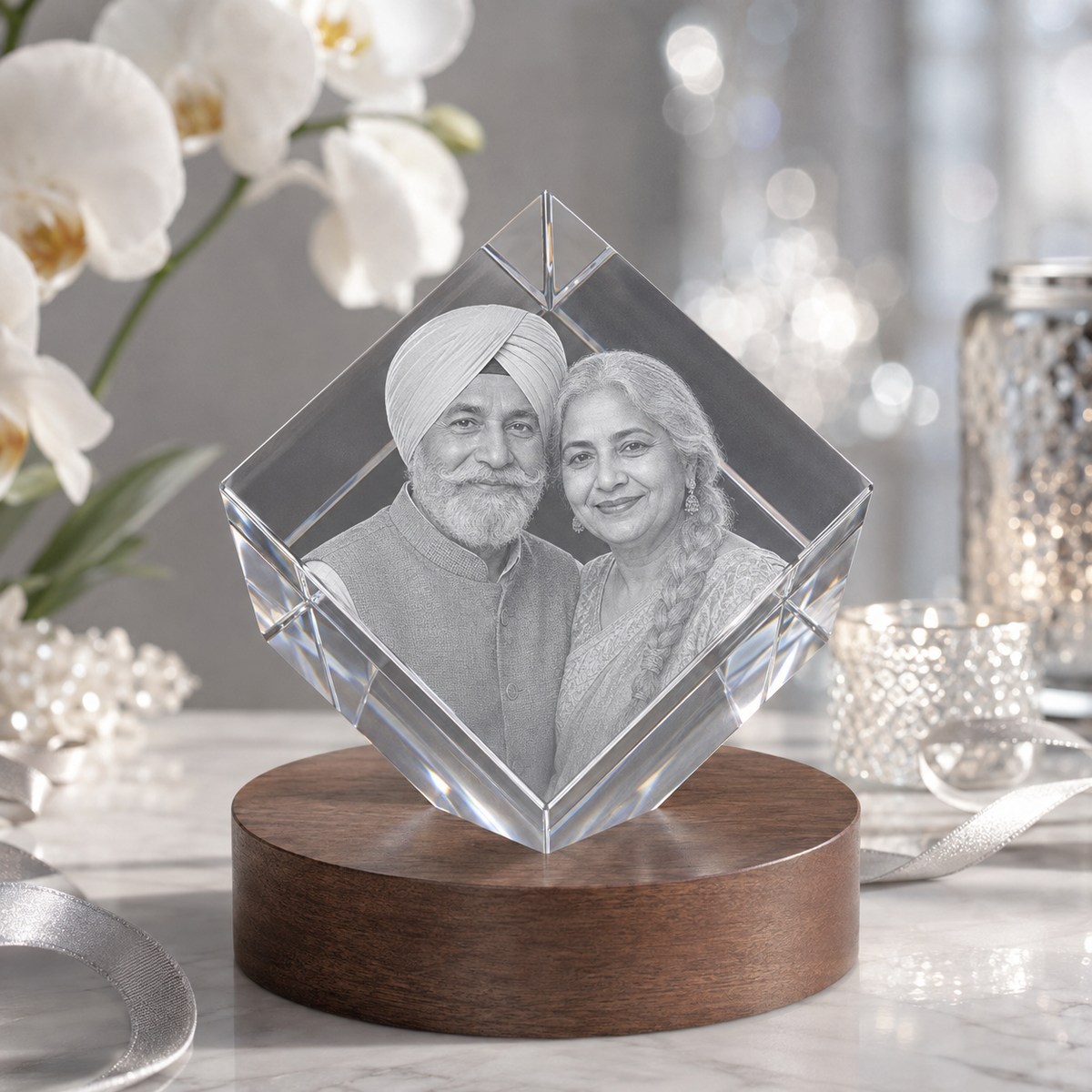 3d crystal diamond personalized anniversary gift hero image