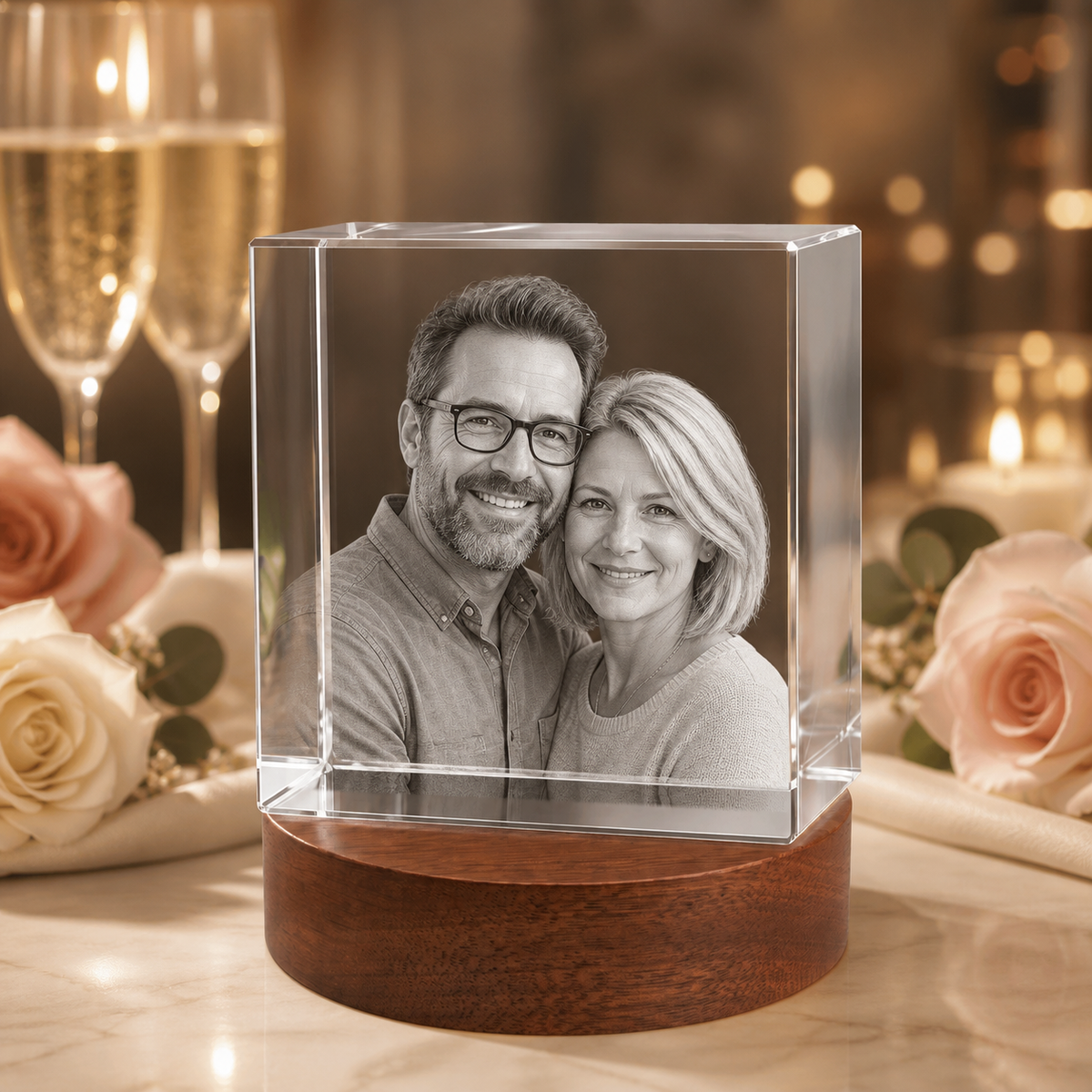 3d crystal square personalized anniversary gift hero image