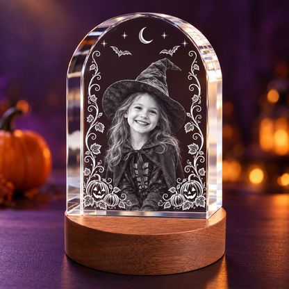arch photo crystal in a Halloween setting