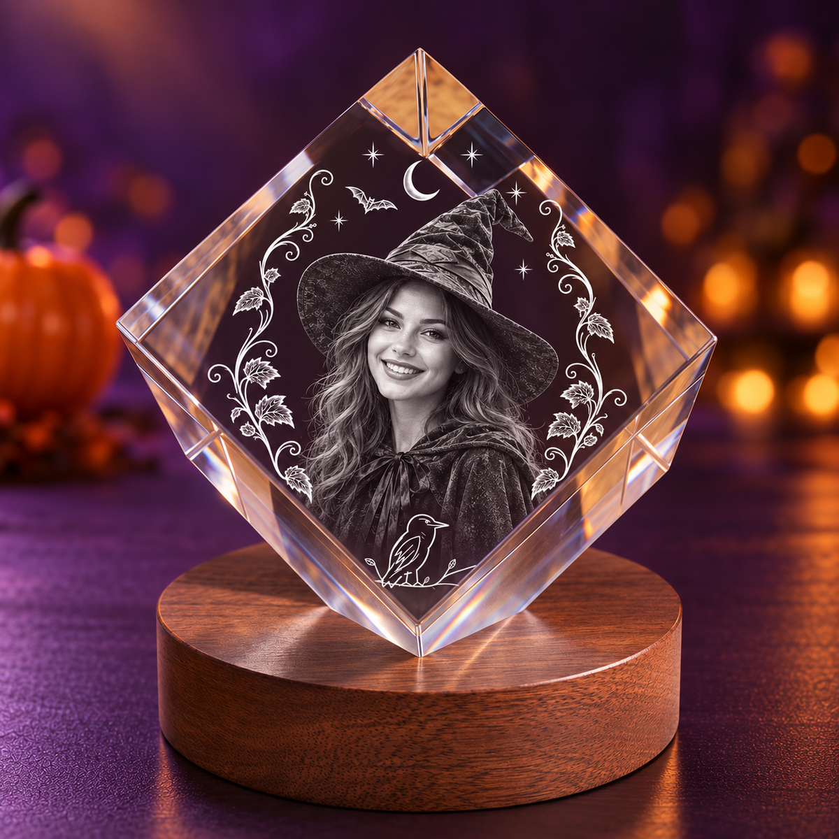 diamond photo crystal in a Halloween setting