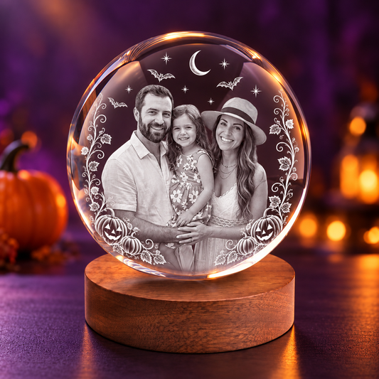 ball photo crystal in a Halloween setting