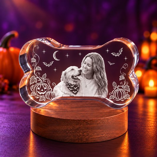 bone photo crystal in a Halloween setting