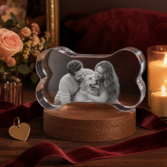 3D Crystal Bone Personalized Valentine's Day Gift lifestyle image 1
