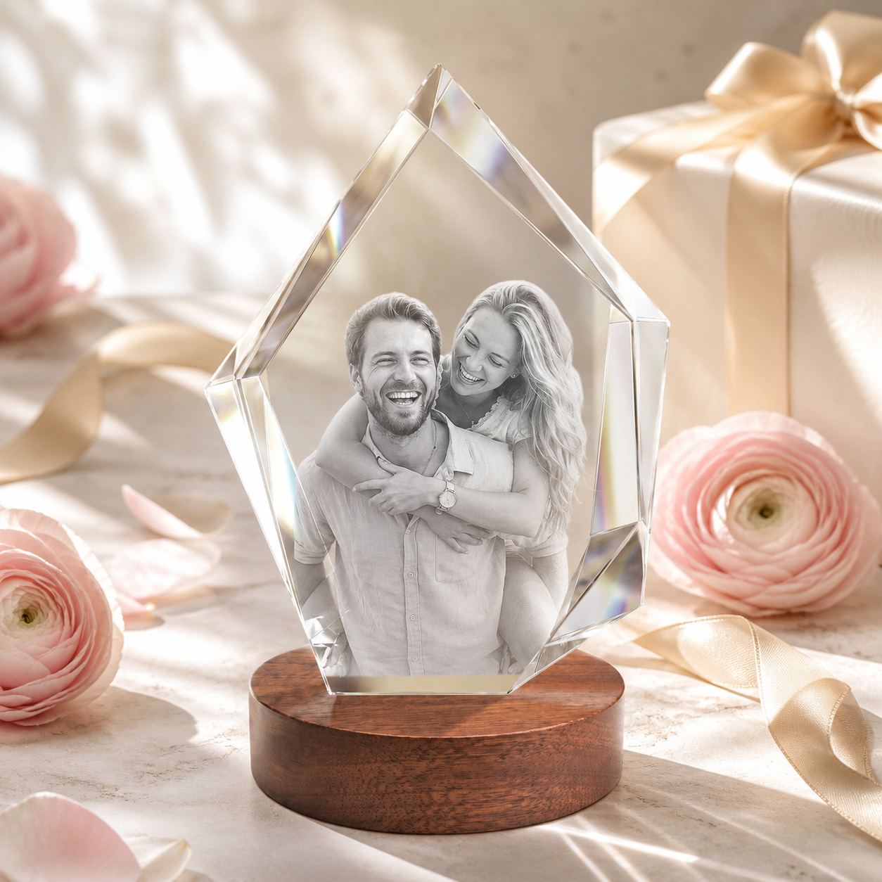 3D Crystal Iceberg Personalized Valentine's Day Gift lifestyle image 2