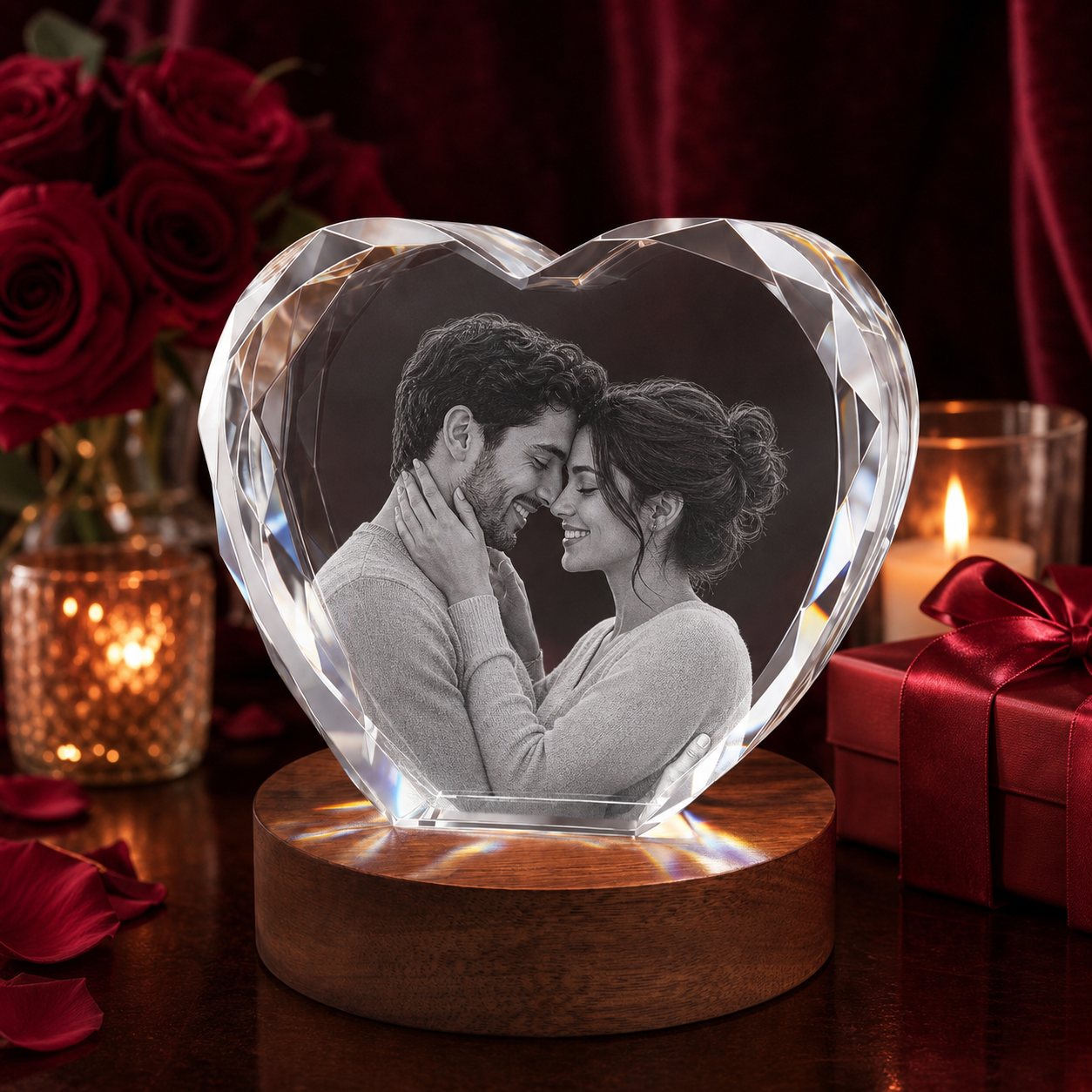 3D Crystal New Heart Personalized Valentine's Day Gift lifestyle image 1